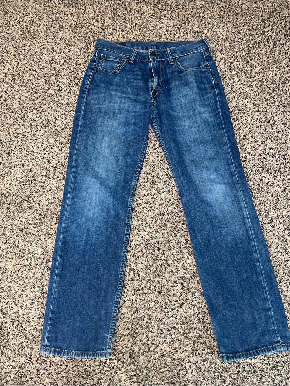 Levi's Men's Straight-Leg Blue Denim Work Jeans 30x30 | Fair Condition